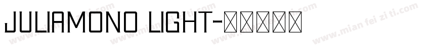 Juliamono Light字体转换